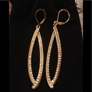 QVC JOAN RIVERS COLLECTION GOLD DANGLE EARRINGS